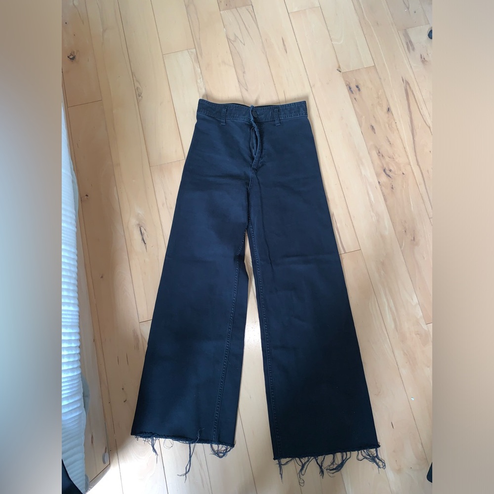 Black wide leg jeans
